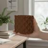 Brown geometric 3D flowerpot, modern plant cover