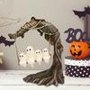 Ghosts On A Tree Swing Halloween Decoration Cute Swinging Ghost Figurine Resin Ghost Ornament for Porch Desktop Bookshelf Decor