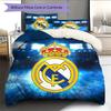 Madrid team Pattern Bedding Home Decoration Birthday Gift (1 * duvet cover + 2 * pillowcase, without core)