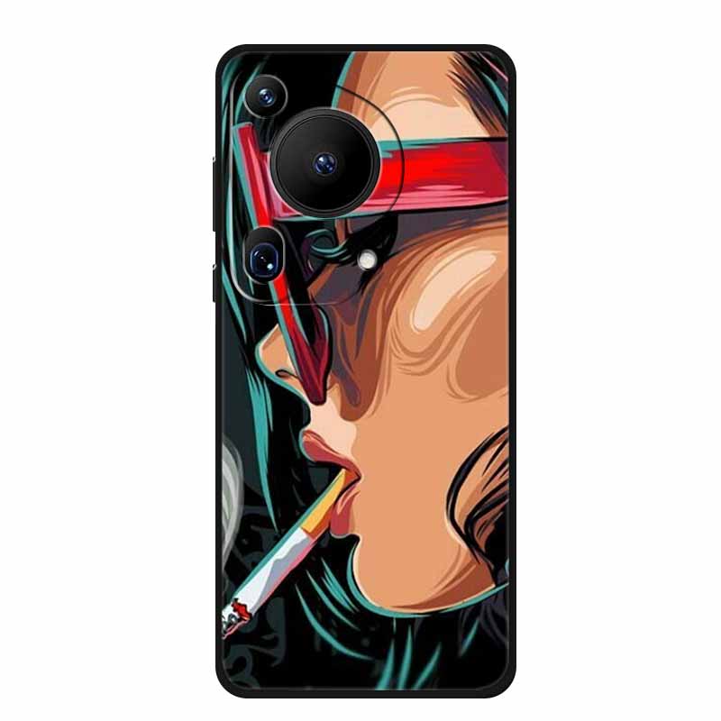 For Huawei Pura 70 Ultra Case 70Ultra Black Silicone Soft Back Cover Case For Huawei Pura 70 Ultra Phone Case Cover Pura70 Ultra