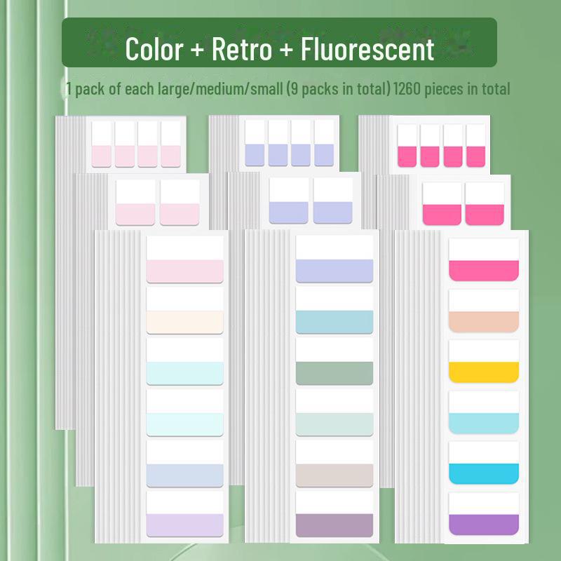 Пользовательские наклейки Morandi Index Label Sticky Notes – флуоресцентные закладки для студентов