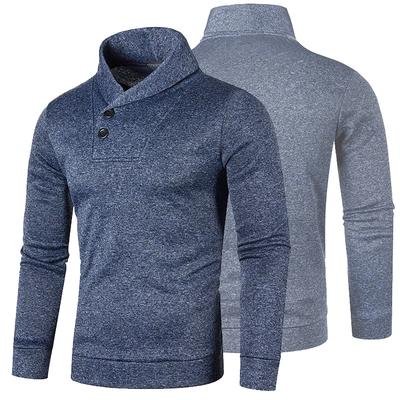 Осенне-зимний новый мужской свободный повседневный пуловер, флисовый свитер с длинными рукавами, вязаный свитер