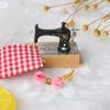1/12 Dollhouse Miniature Sewing Machine With Scissors Thread Cloth