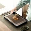 1pc Bamboo Chinese Kung Fu Tea Tray With Water Storage Small Tea Table Teaware Tray Tea Cup Drain Tray For Home Tea Room Restaurant Hotel Tea Accessor