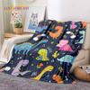 3D Cute Dino Cartoon Dinosaur Space Children Soft Flannel Blanket for Bed Bedroom Sofa Picnic,Throw Blanket for Outdoors Leisure