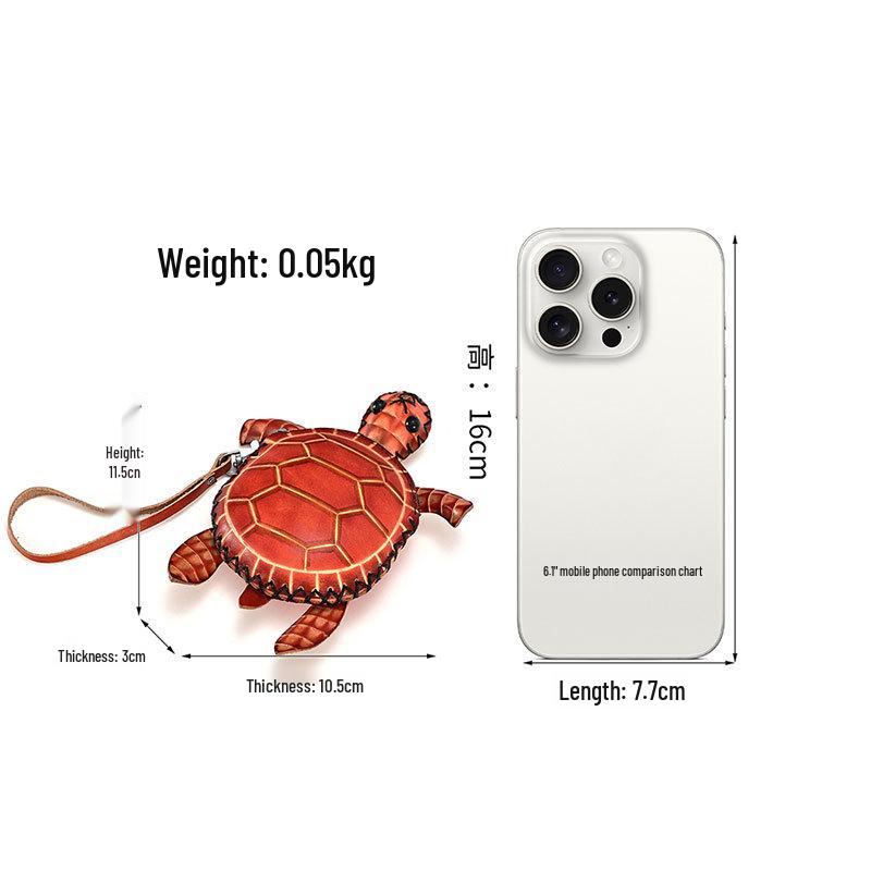 Набор для изготовления кожаной сумки-кроссбоди в виде черепахи ручной работы и кошелек для монет