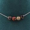 Stones and Minerals. Necklace 4 Beads Dream Agate 8 Mm. Stainless Steel Chain Necklace Women Men. Customizable Size.