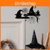 Spider Theme Halloween Web Wizard Hat Pattern Home Wall Decoration Sticker