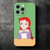 Энн из Зеленых Крыш Ширли Мягкий Чехол для Телефона для iPhone 16 16E 17 Air 15 Pro Max 14 Plus 13 Mini 11 12 7 Черный Чехол Задняя Панель