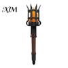 Indoor Decorative Wall Lighting Fixture Medieval Torch Sconce, LED Gothic Castle Decor Lamp, Artistic Sconce for Script Killing Realistic