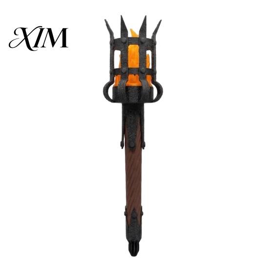 Indoor Decorative Wall Lighting Fixture Medieval Torch Sconce, LED Gothic Castle Decor Lamp, Artistic Sconce for Script Killing Realistic