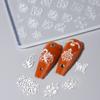 Winter Sweater Nail Carving Manicure Tool Snowflake Relief Mould Hot Gel Stencils  for nail diy