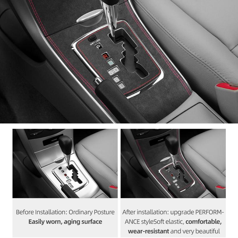Изготовлено из Алькантары Betterhumz Для Toyota Corolla E150 E151 2007-2013 Наклейка-отделка на рычаг переключения передач Автомобильные аксессуары для интерьера
