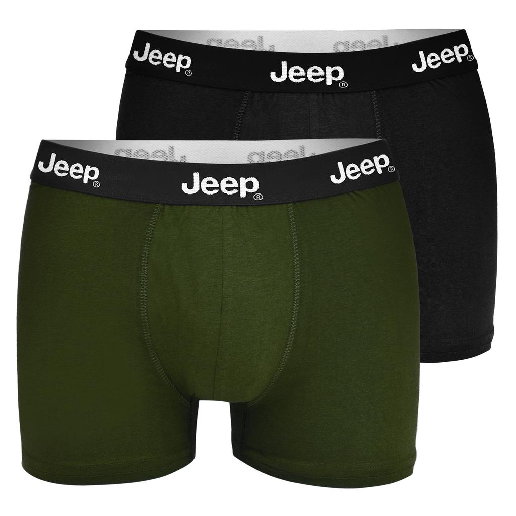 Jeep Men's Classic Boxer Shorts Set Dark Colors Cotton 6 Pack