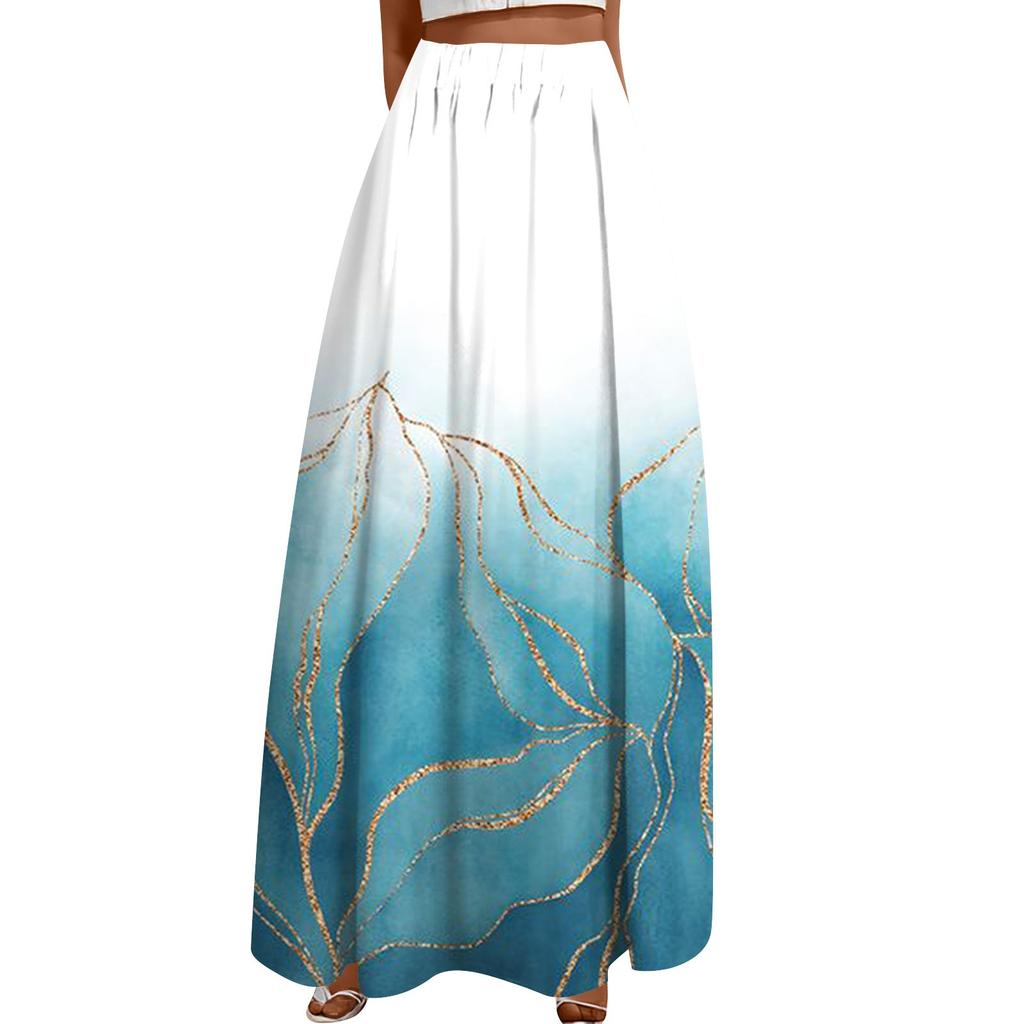 Женская повседневная модная распашная юбка с принтом в горошек Свободная плиссированная юбка до половины тела с карманами