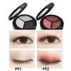 Tri-color Matte Shimmer Glitter Eye Shadow Palette Earth Color with Mirror with Brush Long-lasting Women Makeup Tools