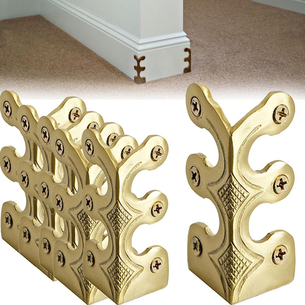 10 PCS Vintage Iron Skiffers Iron Skirting Board Corner Spaces Residential Commercial Corners P I4A8