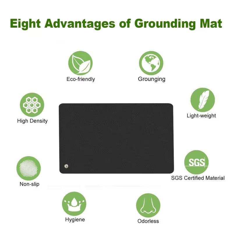 68x25cm Earthing Universal Grounding Mat Grounding Pad Kit Fatigue EMF Stress Therapy Improve Sleep Help with Anxiety for Health