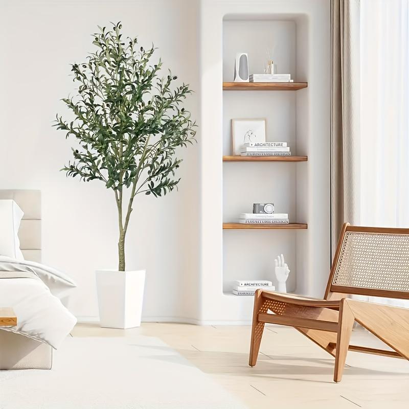 Искусственное оливковое дерево | Пластиковое украшение для дома, гостиной, домашнего офиса, сада | Подарок на новоселье в современном стиле, оливковый декор