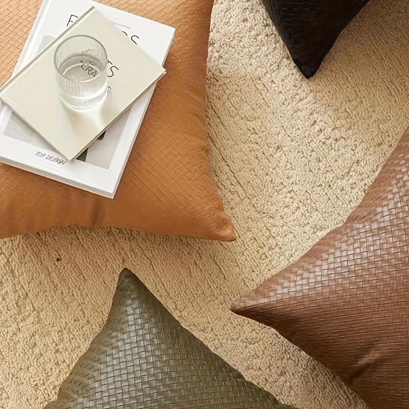Faux Leather Throw Pillow Covers, For Home Decor, High-end Living Room Decor, Car Decor And Other Multi-scene Decor,45*45cm(Pillow Core Not Included)