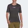 adidas Женская футболка Terrex Mt с логотипом спереди, черная H53386