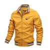 White Plus-size Men's Zippered Jacket Seasonal High-quality Business Leisure Outdoor Sports Jacket Golf Jacket