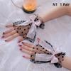 1 Pair Nail Art Tulle Photo Bow Glove Fake Pleated Cuff Manicure Photography Props Nail Tips Display Sleeve  Accessories