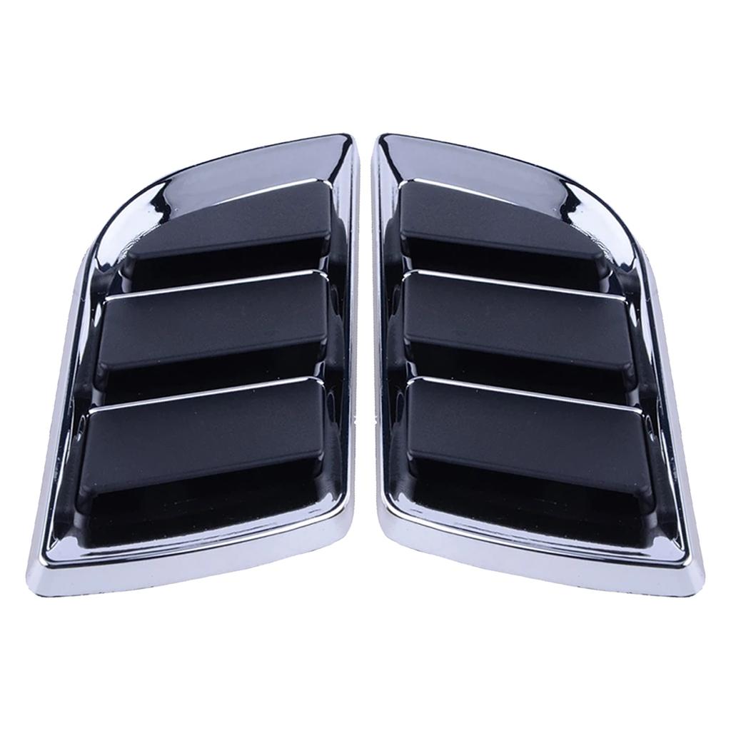2Pcs/Set Car Side Air Flow Vent Hole Cover Fender Bonnet Vent Grille Duct Decor Car Styling Shark Gill Decoration Sticker