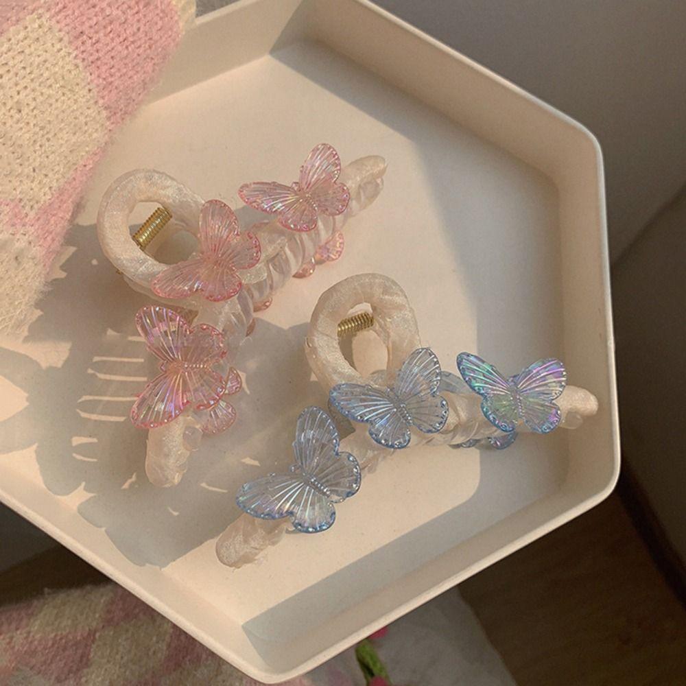 Зажим для волос Краб-зажим для волос Бабочка Коготь для волос Корейский зажим для волос Акула Держатель для хвоста Женская акриловая заколка для волос