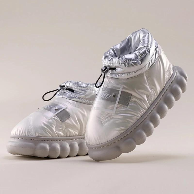 Женские зимние хлопковые тапочки сохраняют тепло и нескользят, пара, домашняя, мультяшная, водонепроницаемая, на каблуке-шарике, хлопковая обувь, мужская зимняя обувь