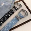 Korean Style Retro Jeans Belt Female Personality Y2K Vintage Ins Style With Jeans Belt Decoration Belt Clothing Accessories