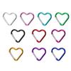10pcs Aluminum Alloy Heart-shaped Buckle and Heart-shaped Key Hook Mountaineering Tourism Backpack with External Keychain
