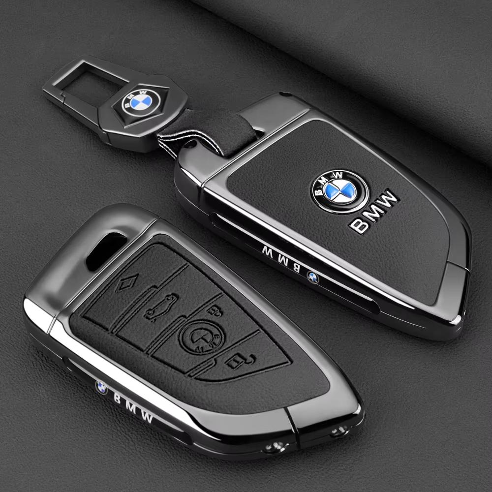 EGRH8 Metal Leather Car Remote Key Case Cover Shell For BMW X1 X3 X4 X5 F15 X6 F16 G30 7 Series G11 F48 F39 520 525 f30 118i 218i 320i