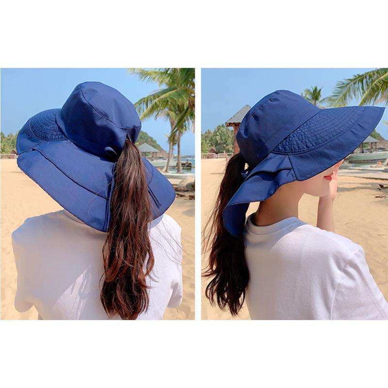 Sun Protection Hat Travel Fisherman Hat Hat Women'S Summer Neck Outdoor Cycling Sun Hat Protection