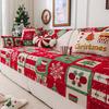 Christmas Sofa Seat Cover Non-Slip Chenille Sofa Pad Towel New Year Xmas Decorative Couch Slipcovers Home Party Decor