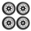 4pcs RC Drift Tire Aluminum Alloy Stable Flexible Drift Car Tyre for Wltoys 1 28 RC Car