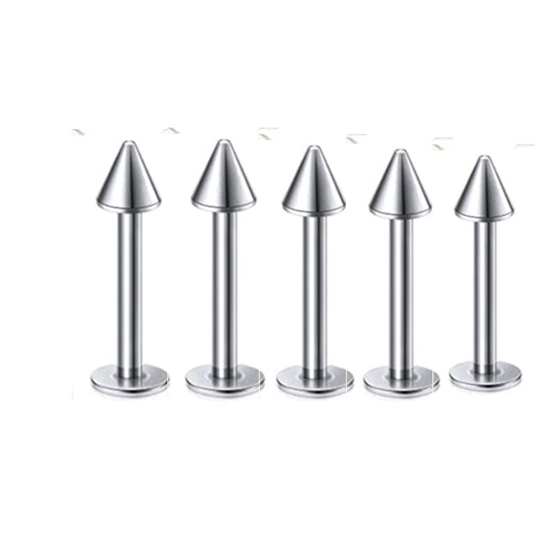 5Pcs Stainless Steel Lip Stud Eyebrow Stud Nose Stud Ear Stud Piercing Jewelry Body Piercing Jewelry