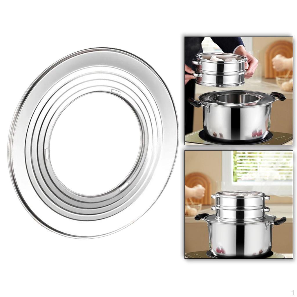 Kitchen Steaming Ring for Steamers, Steamer Cooking Adapter Over Pots Dim Sum Steamers