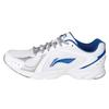 Li Ning Амортизирующие Дышащие Износостойкие Нескользящие Низкие Беговые Кроссовки Мужские Бело-Сине-Серые ARBJ055-1