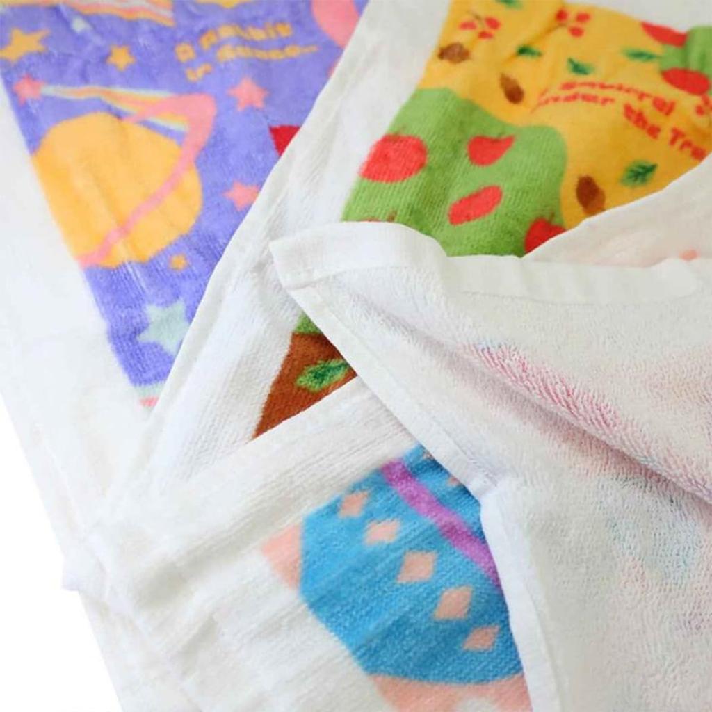 Marushin Piccolino Nature Friends Hand Towel Set with Perfect for and Elementary Perfect for Includes Product (3 Handkerchiefs) Case, Preschool,