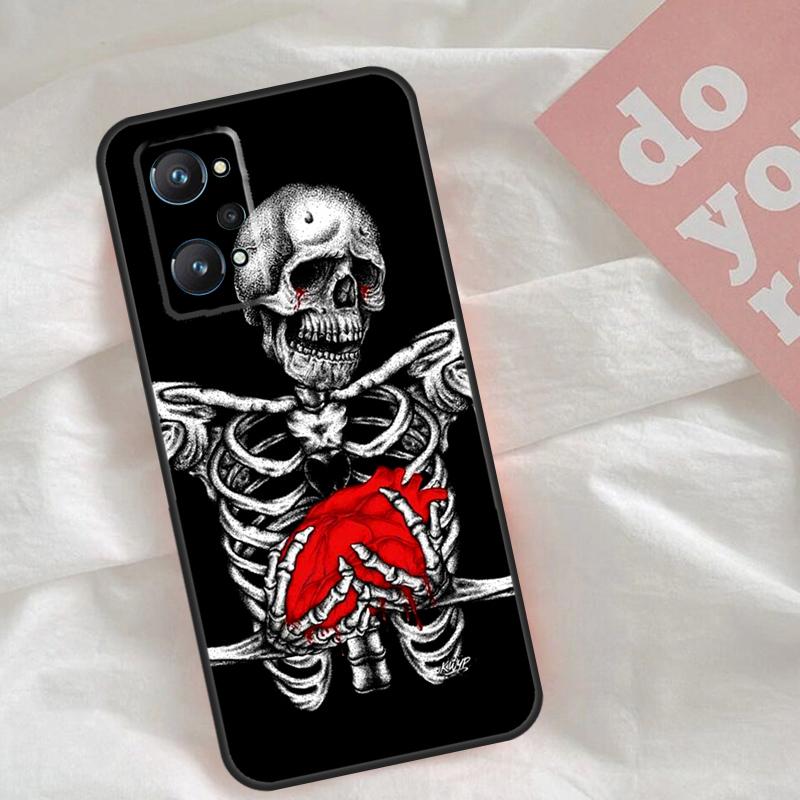 Готический модный череп для Realme C30 C31 C33 C35 C55 C21Y GT Neo 5 3T 2T OnePlus 11 10 9 Pro Nord CE 3 2 Lite Чехол