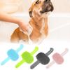 Dog Grooming Brush Pet Shampoo Bath Brush Soothing Massage Rubber Comb with Adjustable Ring Handle for Long Short Haired Cats Dogs