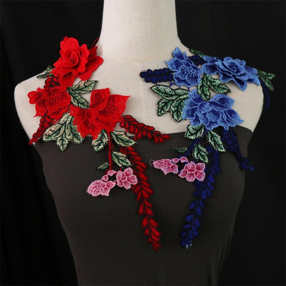 3D Значок Швейная Отделка Ципао Пион Цветок Нашивка Аксессуары для Одежды Аппликация Вышивка