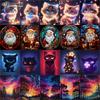 Diamond Painting Full Drill Santa Claus Round Diamond Painting Handmade Cute Cat Diy Merry Christmas Diamond Mosaic Painting Home Decoration