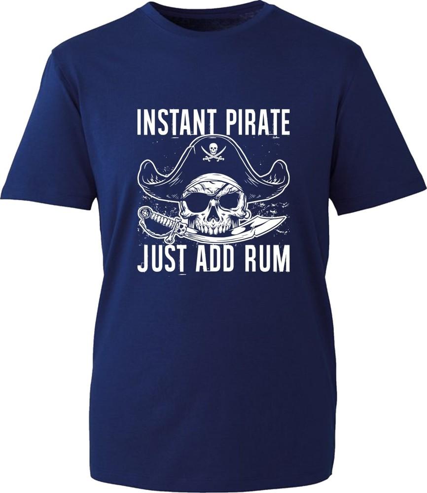 Instant Pirate Just Add Rum Funny TShirt Spooky Halloween Xmas Unisex Tee Top