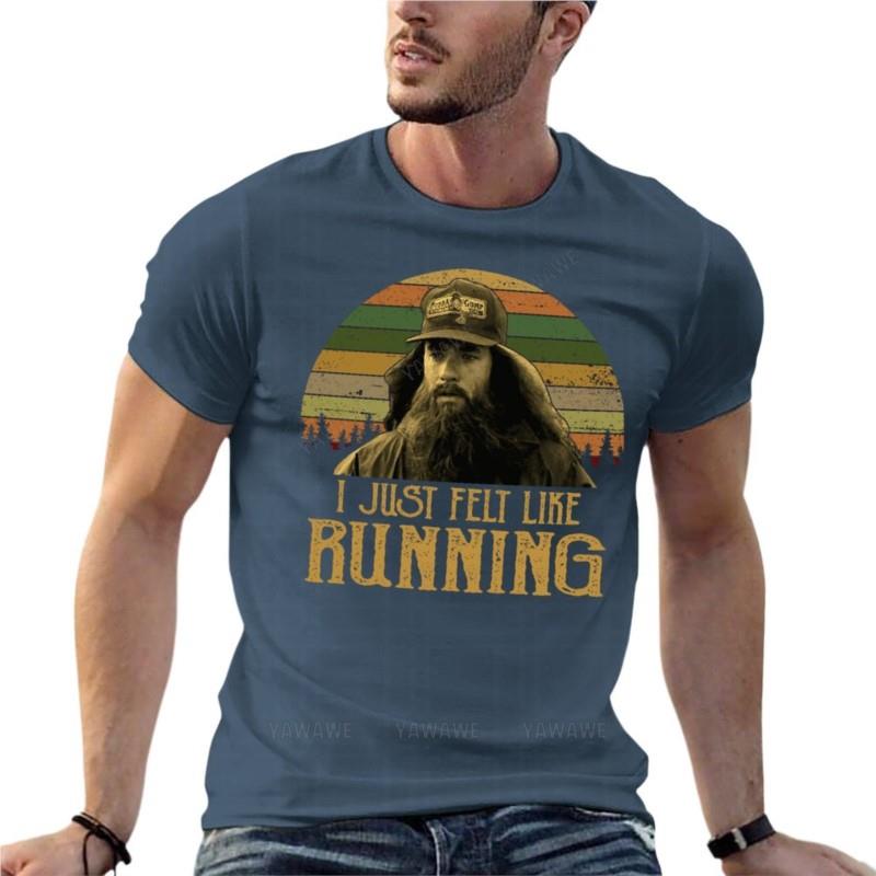 Forrest Gump I Just Felt Like Running Vintage Oversized TShirts Printed UnisexS Clothing Cotton Streetwear Large Size Top Te