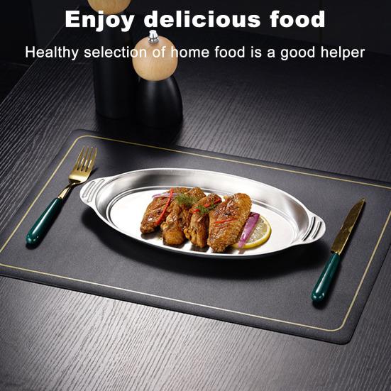 Стальной противень для запекания с ручками Овальная сковорода для жарки рыбы Многофункциональная