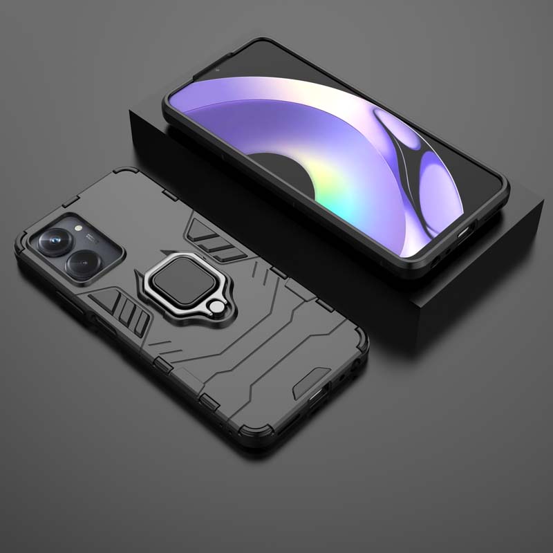 Противоударный чехол для Realme 10 11 Pro Plus 9 9i RMX3630 4G 5G Чехол с кольцом-подставкой Бронированный задний бампер для OPPO A17 A17K Чехол для телефона