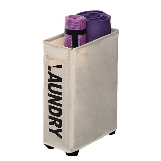 Корзина для белья с колесами Легкое перемещение Большая вместимость Складная конструкция Водонепроницаемая корзина для белья