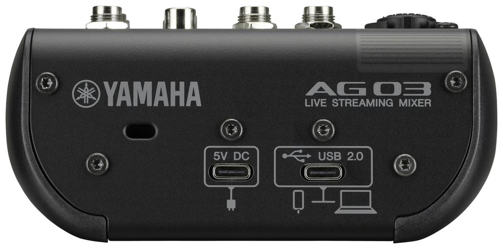 Yamaha AG03MK2 B Live Streaming Black 3-Channel Mixer,